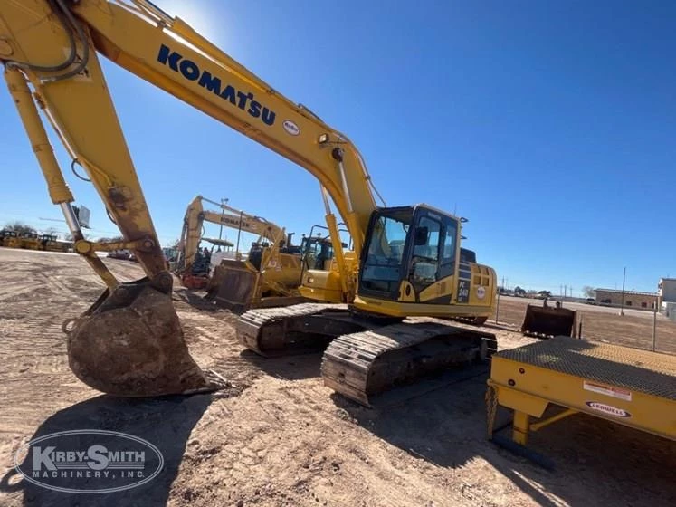 Used Komatsu Excavator in yard